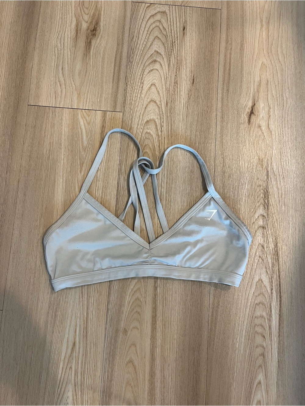 Gymshark Light Gray Strappy Sports Bralette